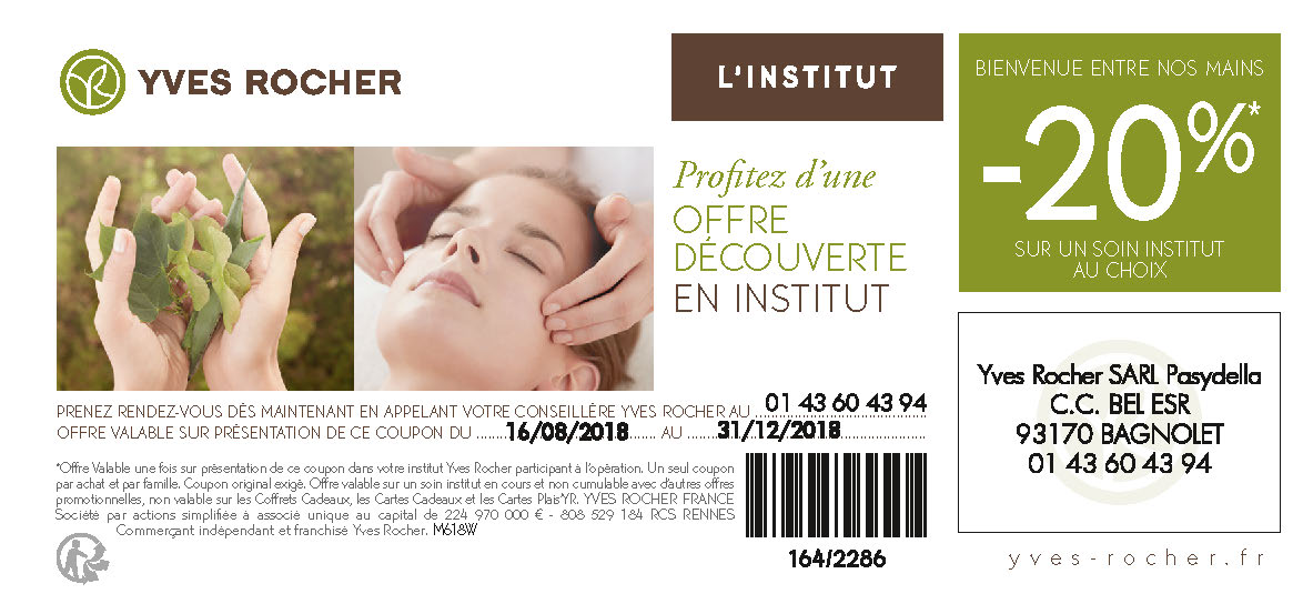 Yves Rocher : exclusif ! - Centre Commercial Bel Est